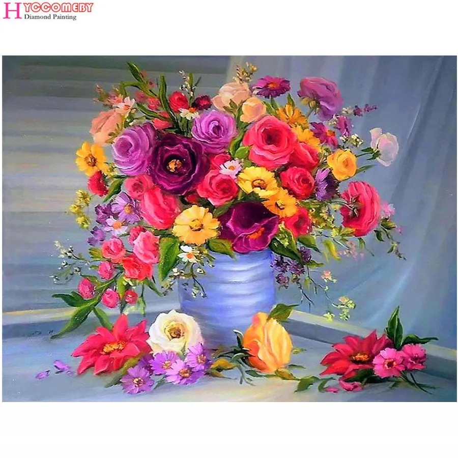 5d алмазная живопись цветок полная выкладка квадратная Алмазная вышивка