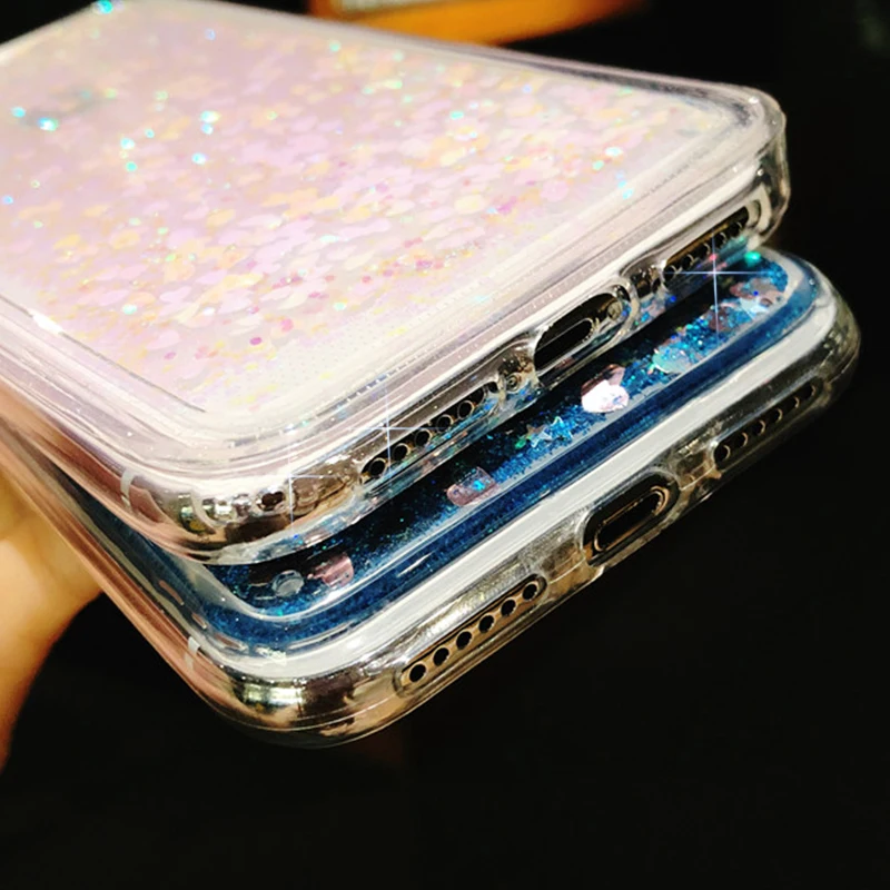 Kerzzil Dynamic Liquid Quicksand For iPhone X 6 6S 7 8 Plus 5 SE Phone Case Love Heart Stars Glitter Soft TPU Back Cover |