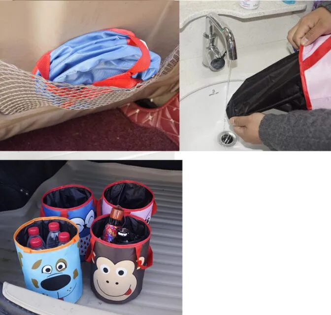 

150Pcs Cartoon car garbage can car trash auto backseat hanging bag rubbish organizers storage bag Mini Bin Dust Case Holder Box