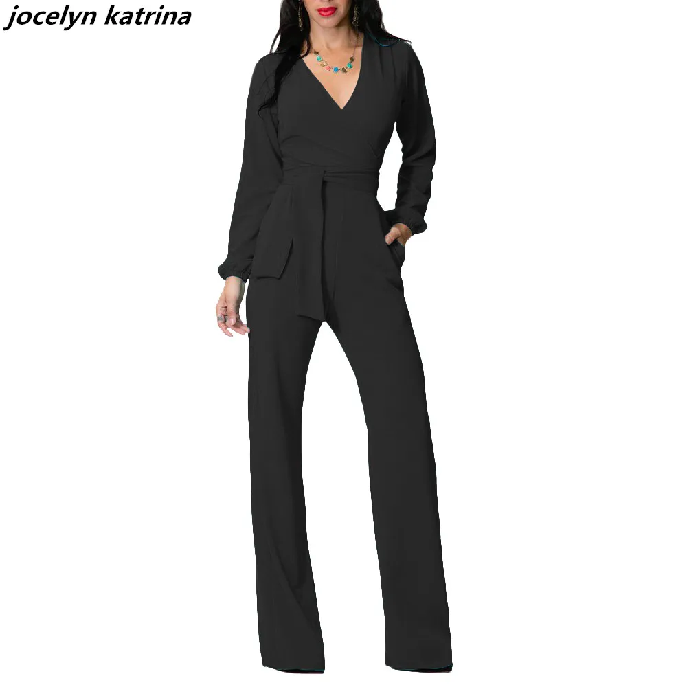 Jocelyn Катрина модный бренд женские повседневные Комбинезоны с длинными рукавами