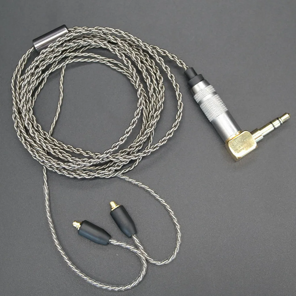 Replacement DIY Upgrade Cable MMCX Silver Plated Wire Cords Line for Shure SE215 SE315 SE425 SE535 SE846 UE900 Earphones | Электроника