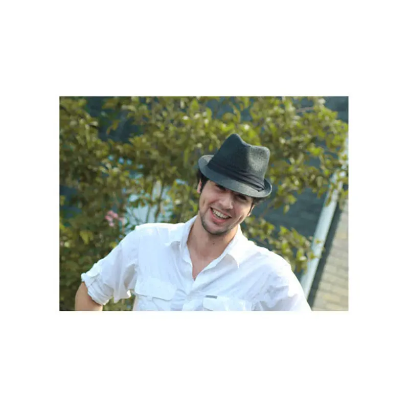 Wo Мужская Панама Соломенная пляжная шляпа для мужчин и женщин летняя белая с