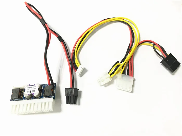 PCI-E 6-контактный Штекерный вход 160 Вт ATX 24-контактный модуль питания Swithc Pico PSU Car Mini