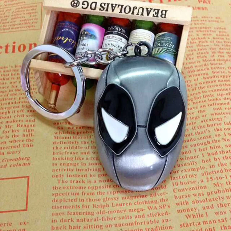 2015 новое поступление кино Дэдпул Логотип Маска брелок ювелирное изделие X Men подвеска Chaveiro сплав 10 шт./лот|key