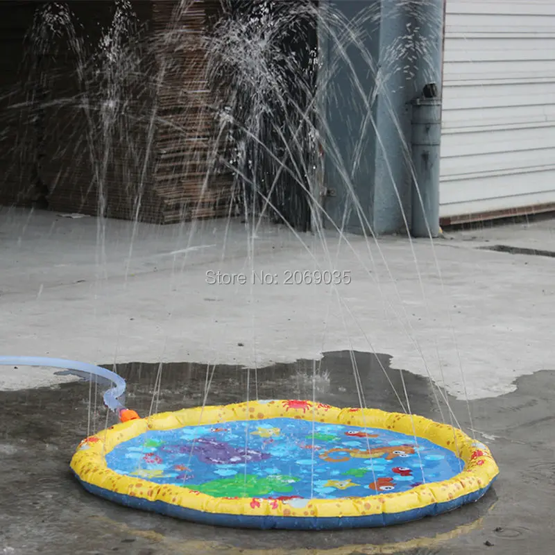 100CM Sprinkler Mats Lawn Toys For Children Baby Adult Beach Outdoor Water Party Toy Pool Accessories Family Grassland Plaything | Спорт и
