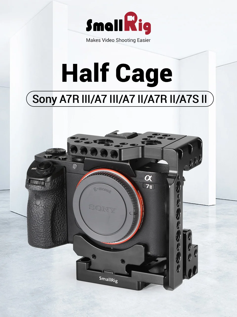 SmallRig a7ii/a7iii Arca QR половинная клетка для sony A7R III/A7 III/A7 II/A7R II/A7SII клетка для камеры с Рельсом Nato CAN Shoe-2238