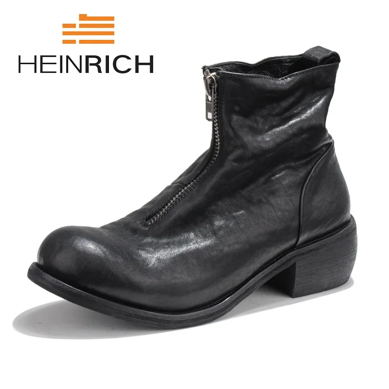 HEINRICH/Новинка 2018 года Лидер продаж Мужская обувь модные теплые меховые зимние
