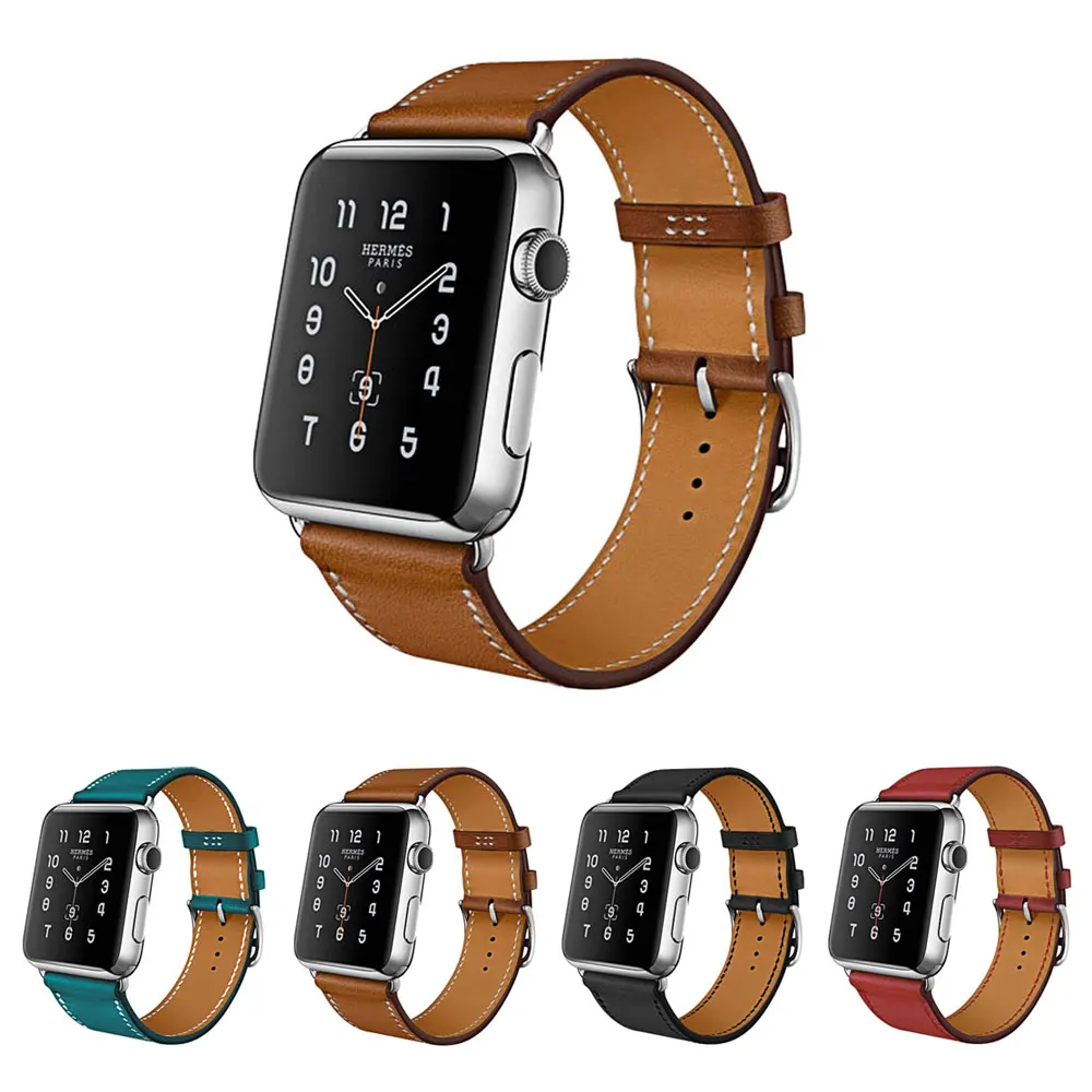 Ремешок из натуральной кожи для Apple Watch Band Series 3/2/1 кожаный ремешок 42 мм 38 Iwatch