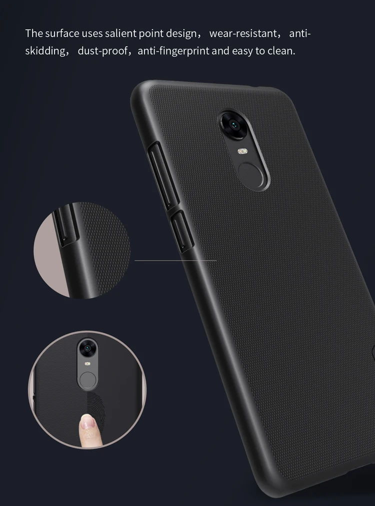 Xiaomi redmi 5 plus чехол xiaomi NILLKIN Супер Матовый Защитный матовый Жесткий Чехол для задней