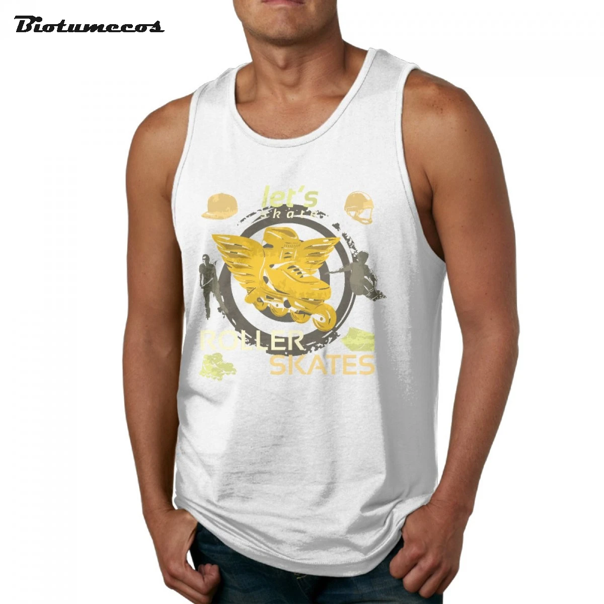 Для мужчин бак Top100 % Хлопковые фирменные носки без рукавов Майки давайте