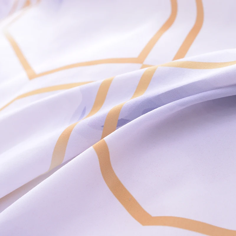 Мягкие комплекты постельного белья бониу с геометрическим мраморным рисунком
