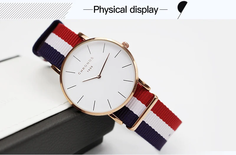 2018 Элитный бренд Для мужчин женское платье часы мода нейлон Повседневное Спорт