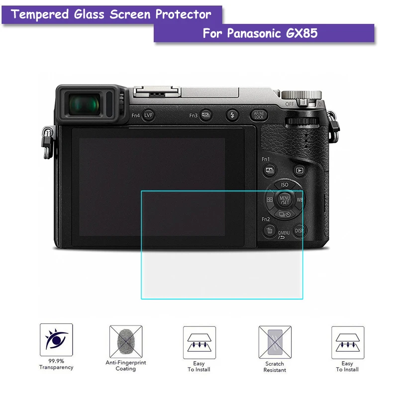 9H Hardness Premium Tempered Real Camera Glass LCD Screen Protector Shield Film For Panasonic GX85 GX-85 Accessories | Компьютеры и