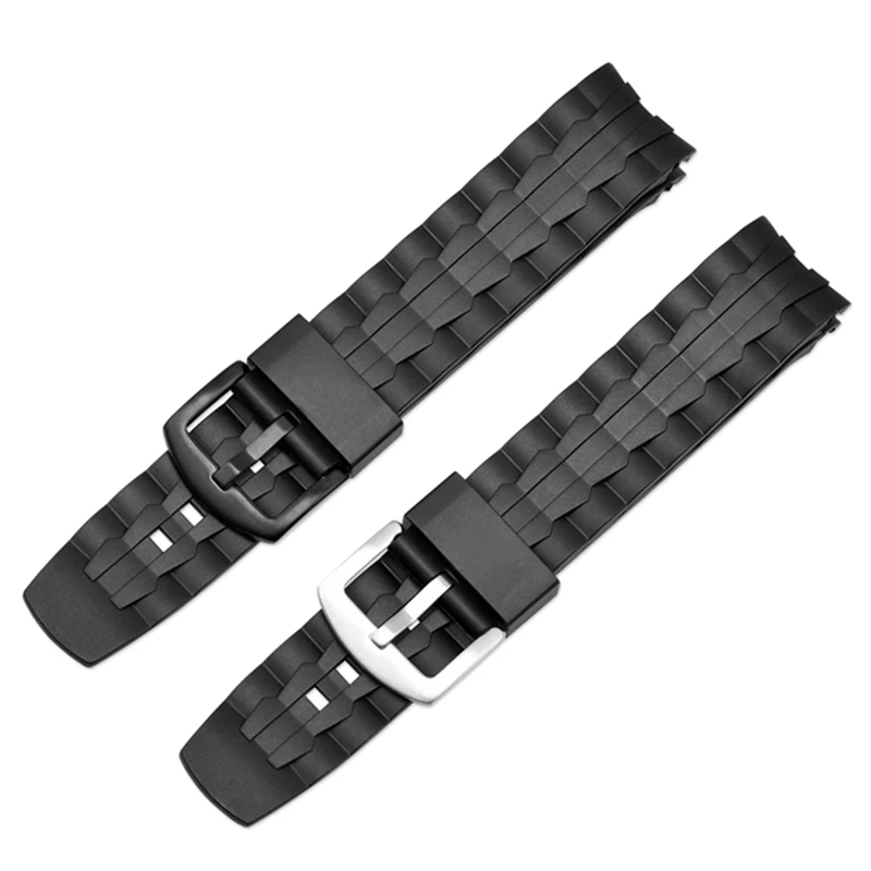 Watch Band Strap Pin Buckled PU Leather Wristwatch Bands Replacement Accessories For Casio Edifice Series EF-550/EF-523
