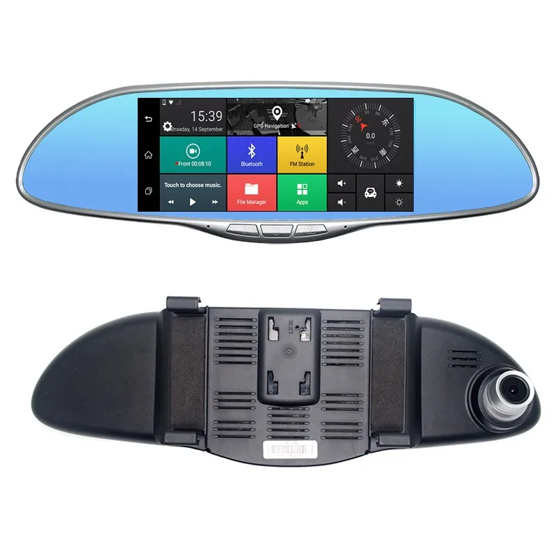 Kissen Android 5 1 Автомобильный dvr 3g 7 дюймов Touch регистраторы зеркало заднего вида