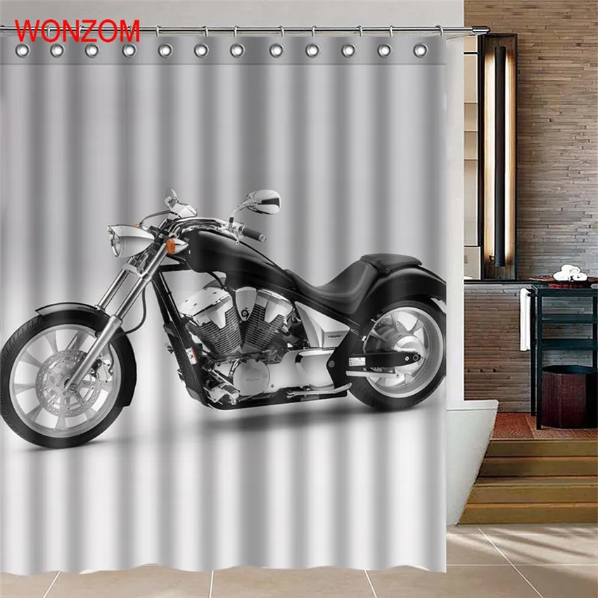 WONZOM мотоциклетные шторы с 12 крючками для ванной комнаты современный