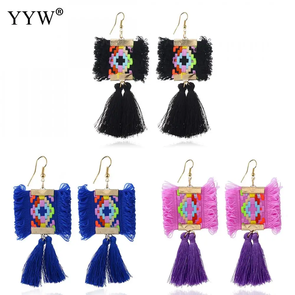Серьги подвески женские разноцветные с кисточками|dangle drop earings|dangle earringsdrop dangle earrings