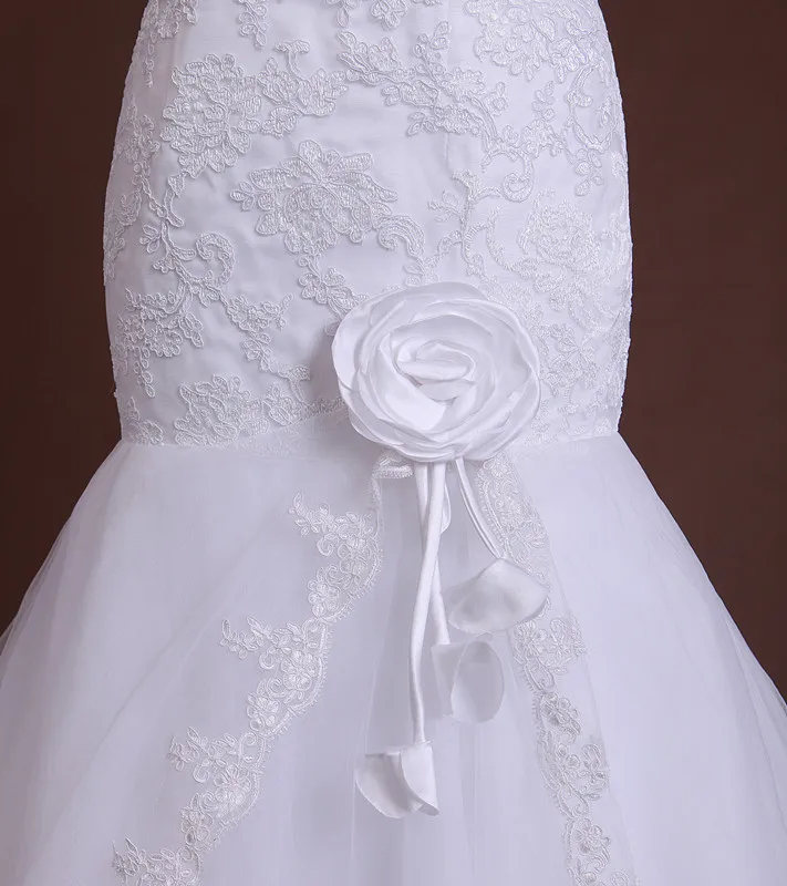 Vestidos De Novia на заказ цвета слоновой кости/Белый элегантные без бретелек Аппликации