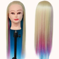 mannequin head hairstyles 80cm synthetic hair head dolls for hairdressers female hairdressing training head mannequins for sale