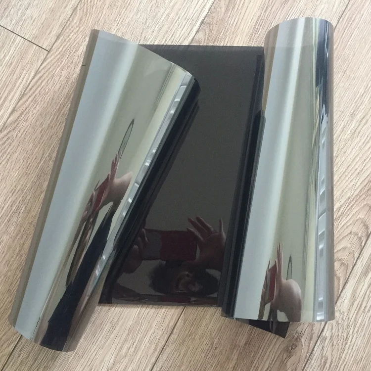 Черный серебристый цвет зеркало изоляционная оконная пленка Солнечный Оттенок