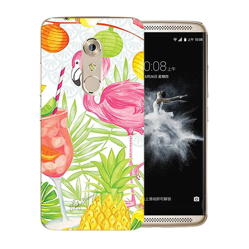 For ZTE Axon 7 A2017 Phone Cases Soft Silicone Flamingos Pattern 5.5 inch Back Cover UltraThin TPU for Protector Coque |