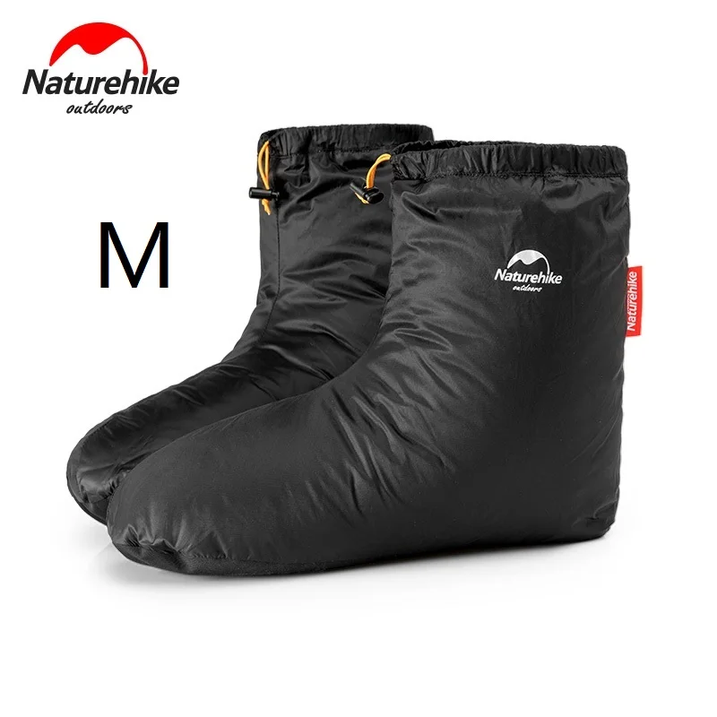 M Naturehike пуховые ботиночки; спальный мешок; аксессуары; тапочки на утином пуху; сверхлегкие мягкие носки для кемпинга; теплые домашние тапочки унисекс; размер XL - Цвет: M