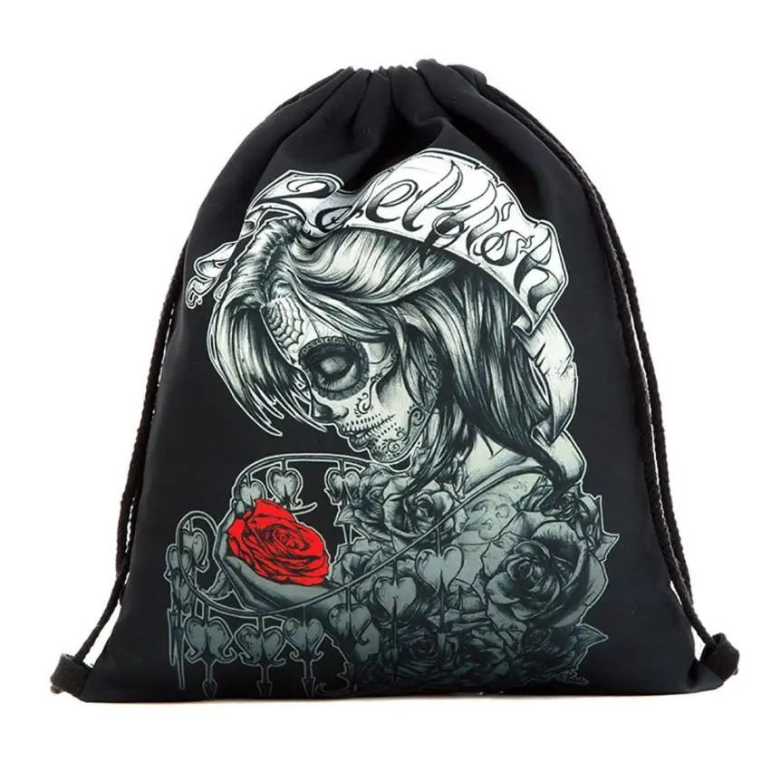 Пляжные рюкзаки унисекс Подарочная сумка на Хэллоуин сумки с карманами и 3D