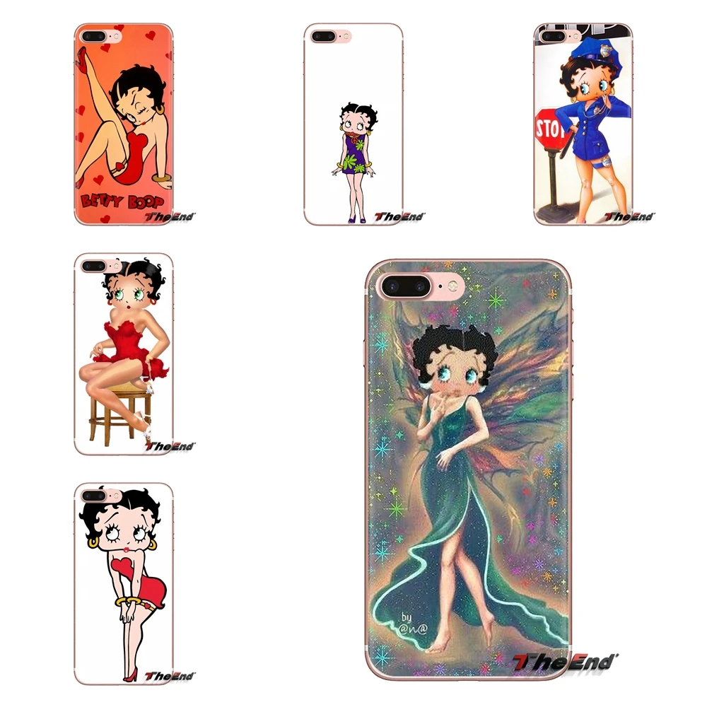 Sexy Cartoon Girl Betty Boop For Huawei G7 G8 P7 P8 P9 P10 P20 P30 Lite Mini Pro P Smart Plus 2017 2018 2019 Soft TPU Phone Case |