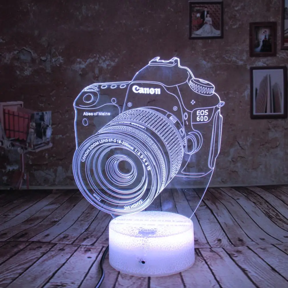 3D лампа для камеры подарок акриловый стол ночник мебель декоративные красочные 7