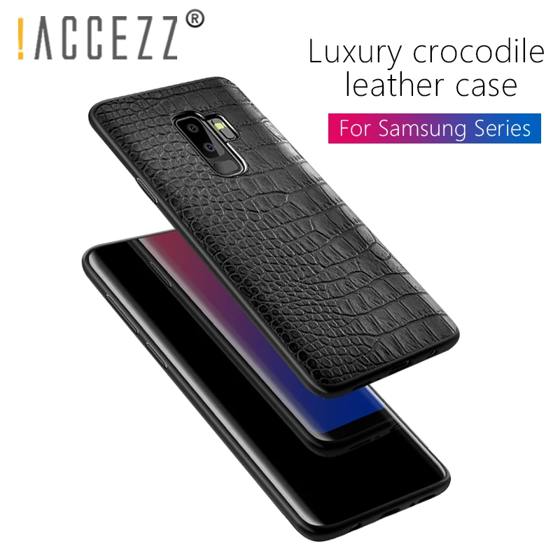 ! ACCEZZ роскошный чехол-накладка из крокодиловой кожи со змеиным узором для Samsung S8 S9