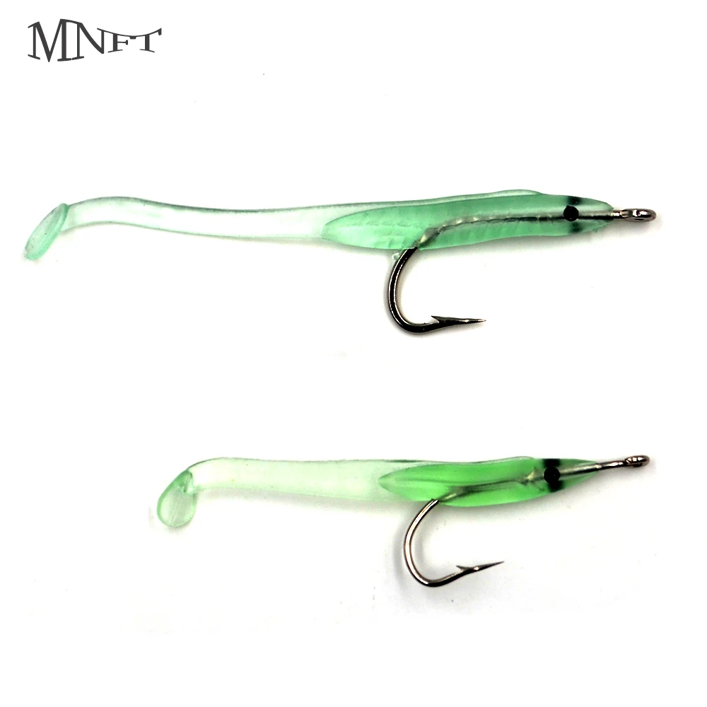 

MNFT 100 шт. светящаяся угря рыболовная приманка 6.8cm1g или 5.6cm0.5g бас-приманка, воблер с крючком снасти открытый рыболовный подарок