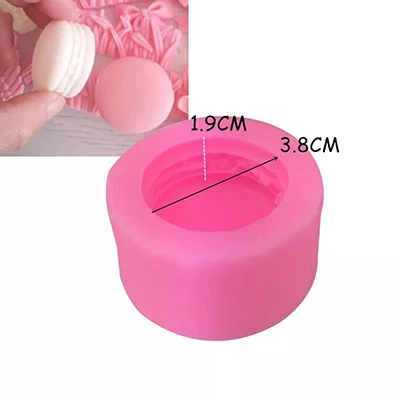 Macaron mold Многофруктовая форма для свечей, черника, малина, лист макарон, клубника, силиконовая форма для украшения торта, форма для свечей с ароматом пончика - Цвет: Macaron mold