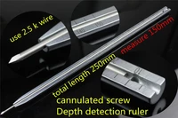 medical orthopedic instrument cannulated screw depth detection ruler dhs dcs lag screw sounder depth detector measuring device