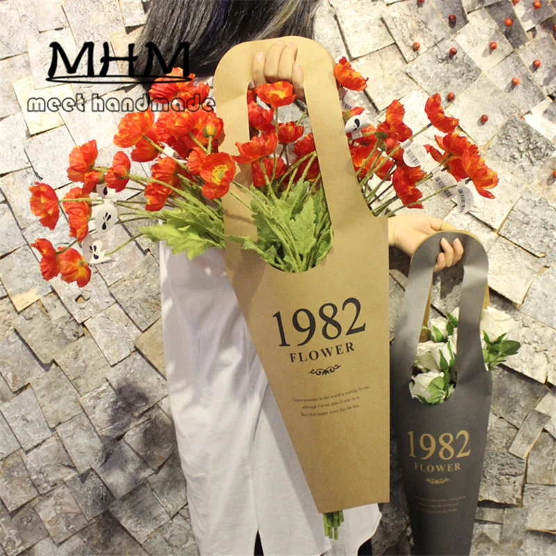 10 шт. классический цветочный пакет для рукоделия крафт мешок материал бумага