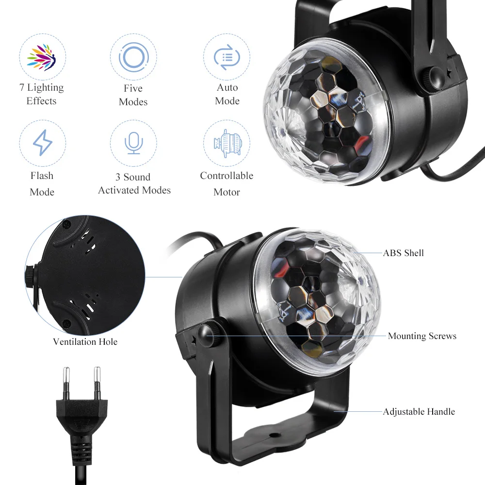 Lightme dj свет диско 3 Вт мини led прожектор ac90-240v 200-220lm этап световой эффект для партии