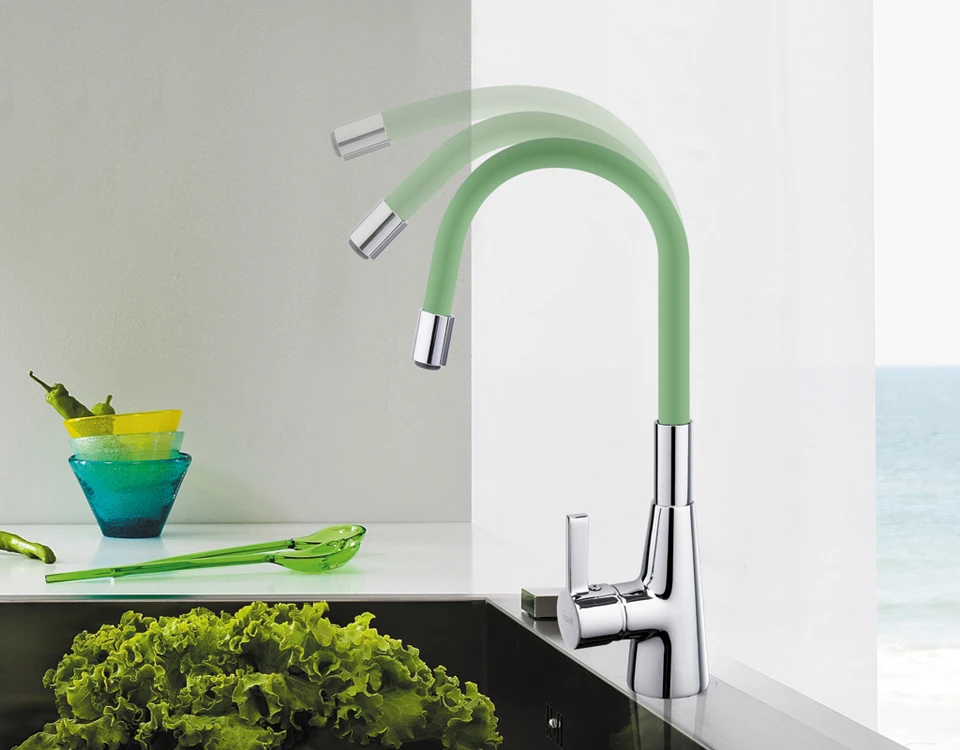 FRAP кухонный кран 7 Цветов Силикагель hosepipe кухонный кран для раковины Смеситель для воды гибкий кран для холодной и горячей воды для кухни