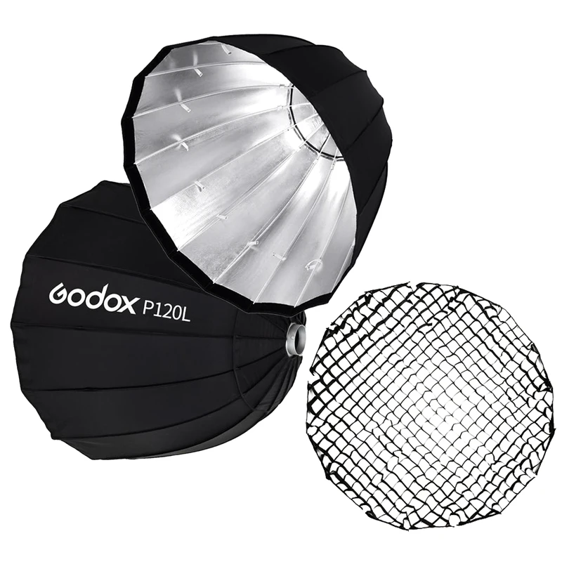 Godox P120L / P120H 120 см Глубокий параболический софтбокс Bowens крепление Мягкая коробка