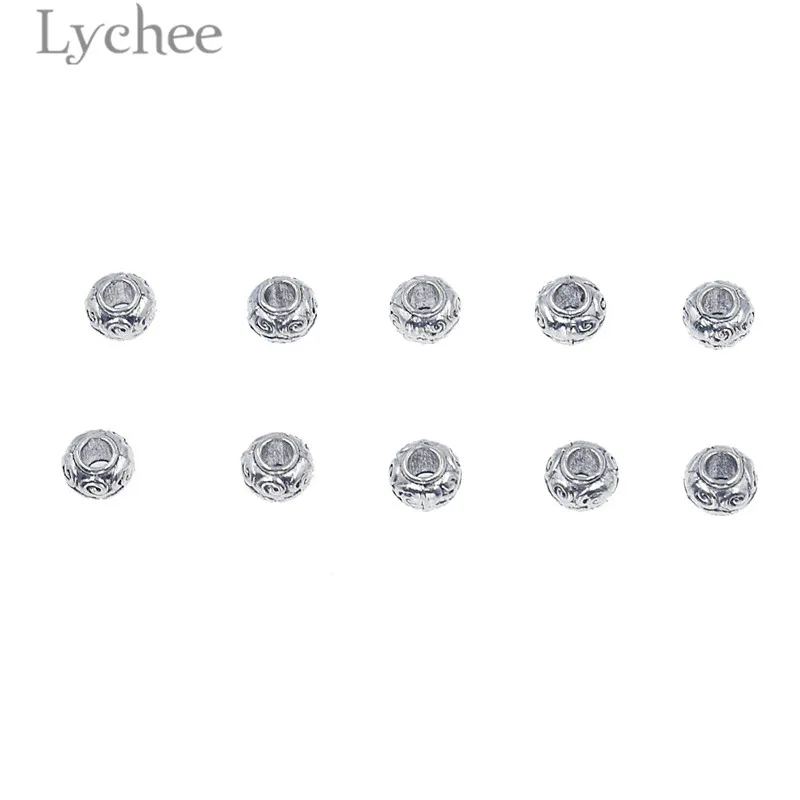 Lychee 10 шт. сплав Слон 8 форма цветок резной дредлок бигуди липучки шарик отверстие