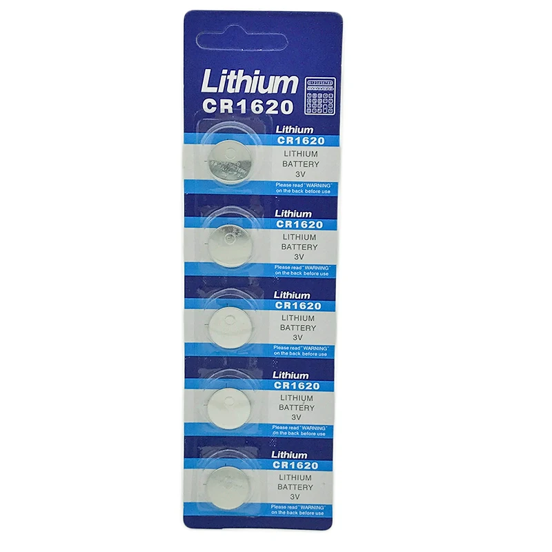 5 штук упак. CR1620 кнопочные батареи ECR1620 DL1620 5009LC батарея литиевая 3 в CR 1620 для часов