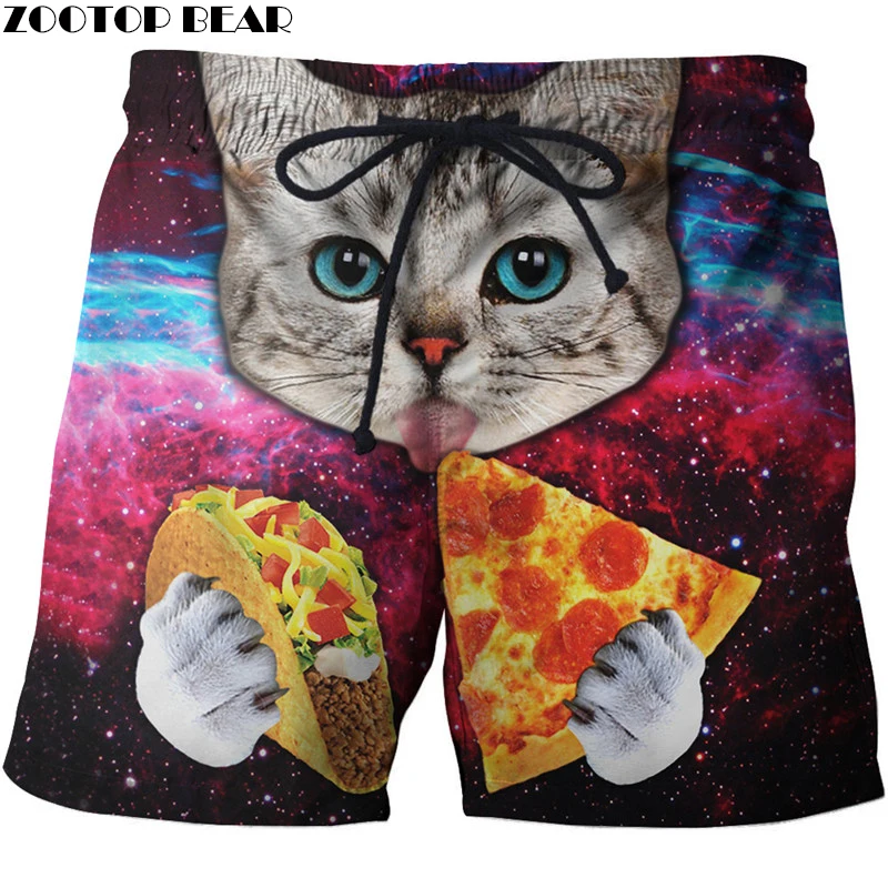 

Universe Men T-Short Breathable Fitness Male Surfing Beach Workout Quick Dry Short Bodybuilding 3D Print Animal Summer Sporting