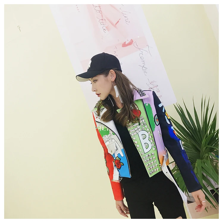 Осень 2017 г. Новое поступление уличной моды Стиль хип-хоп панк Мультфильм Орел с