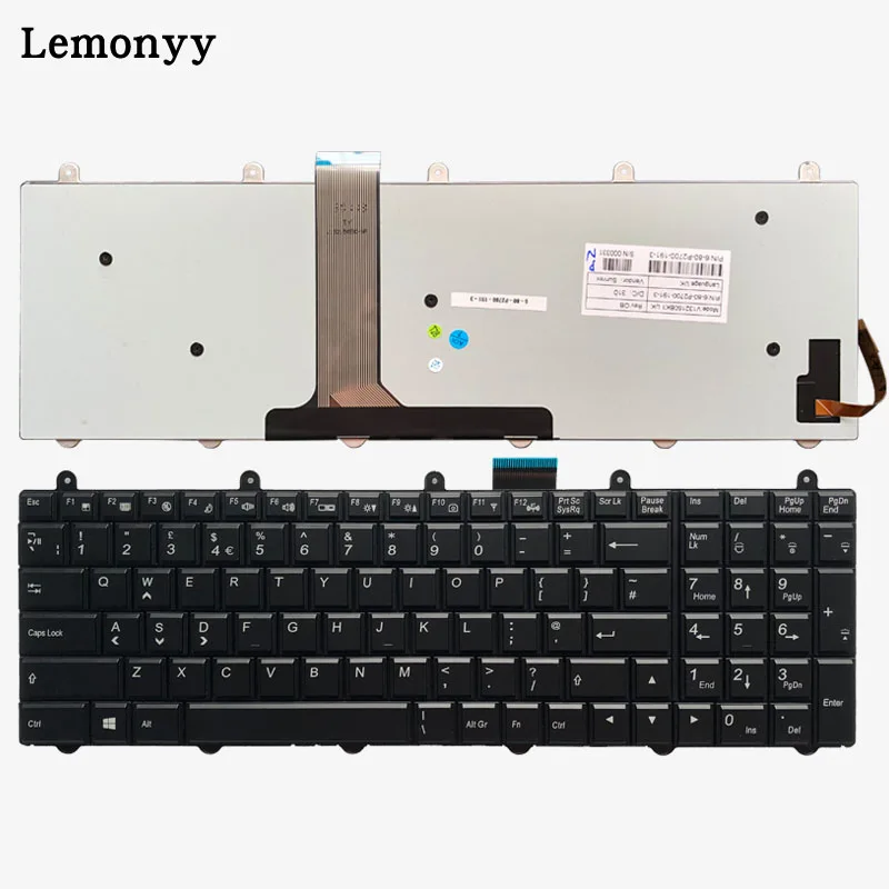Новая Британская клавиатура с подсветкой для Clevo P157sm P177sm V132150bk3 6 80 p17s0 010 3 черная