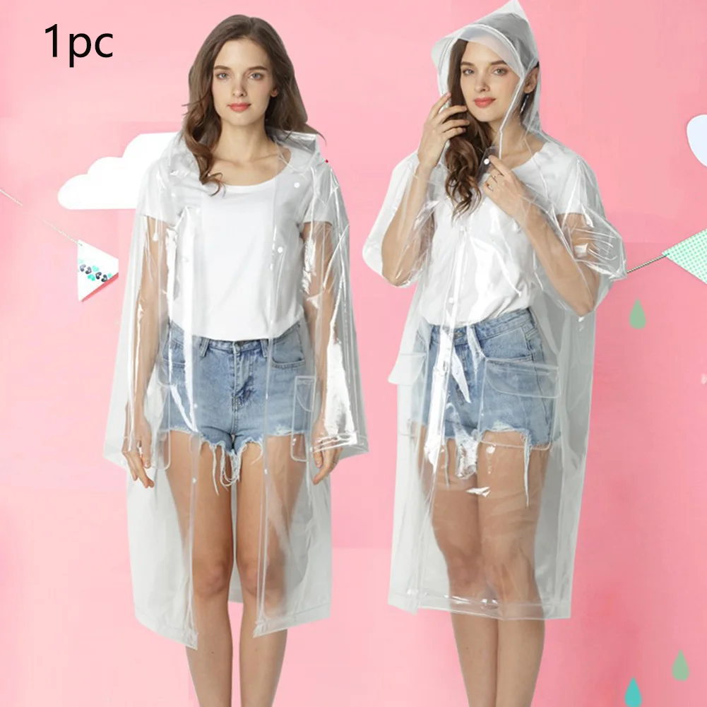 Плащ прозрачный открытый быстросохнущая Портативный Модный шнурок капюшон