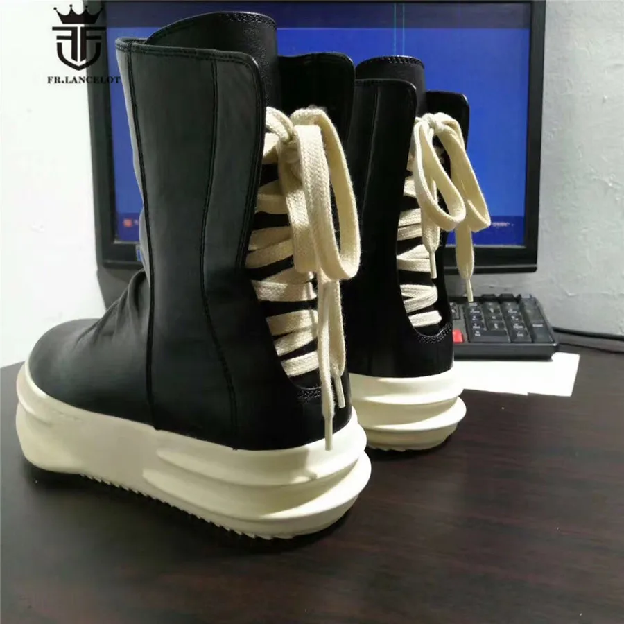 2017 г. новые зимние ботинки из натуральной воловьей кожи с высоким берцем и