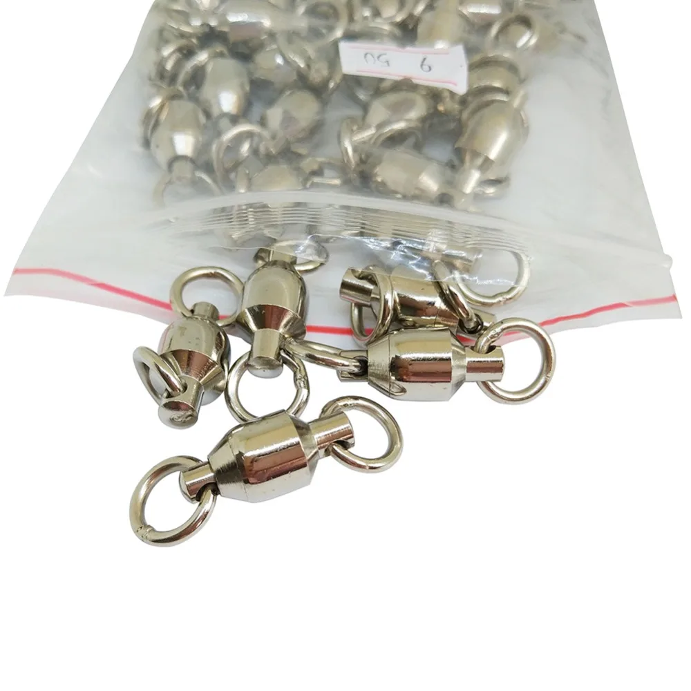 INFOF 50 шт./лот шаровой подшипник swivel с рыбалки оснастки страхование разъем pesca acesorios
