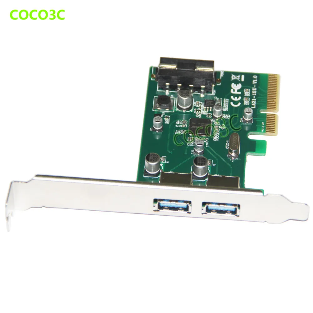 Настольный адаптер pci-e 4x к USB 3 1 Type-A 2 стандарта карта PCIe с низкопрофильным