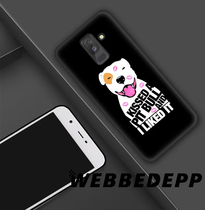 WEBBEDEPP Pit Bull Lovely Pet Dog Pitbull Soft Silicone Case for Samsung Galaxy A9 A8 A7 A6 Plus 2018 A5 A3 2017 2016 Note 9 8 |
