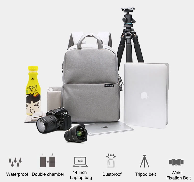 DSLR камера сумка водонепроницаемый Carmera рюкзак Открытый износостойкость для Nikon Canon с дождевиком Повседневный фото рюкзак