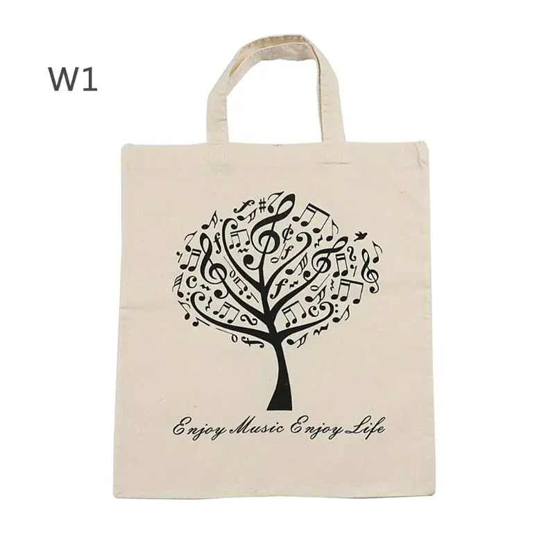 Хлопковая сумка с музыкальными элементами сумка-тоут для заметок Аксессуары