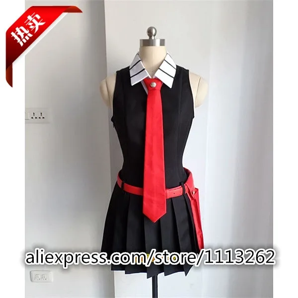 

Косплей Аниме Akame Ga Kill цельный костюм с красной перфорированной сумкой и ремнем черный костюм косплея любой размер